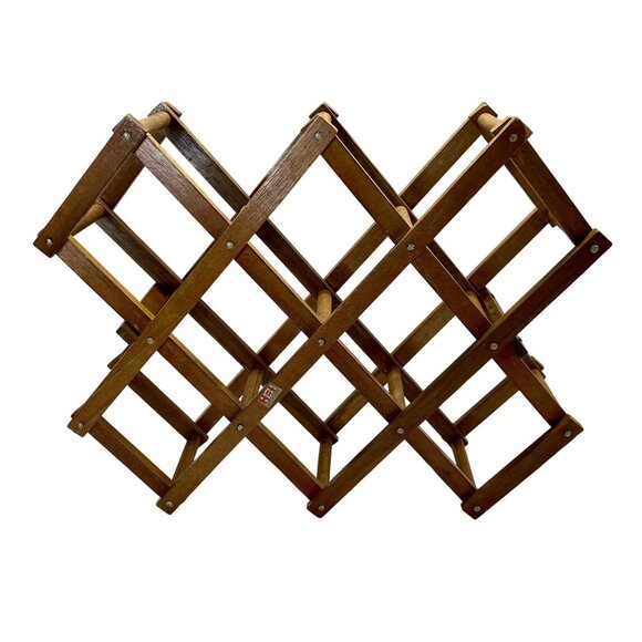 Vintage Hi-Mark Wooden Expandable Wine Rack Table Top - Picture 2 of 9